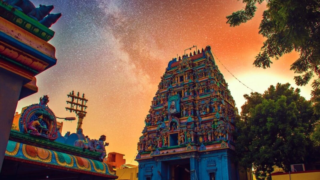 india-tamil-nadu-chennai-colorful-temple-sunset